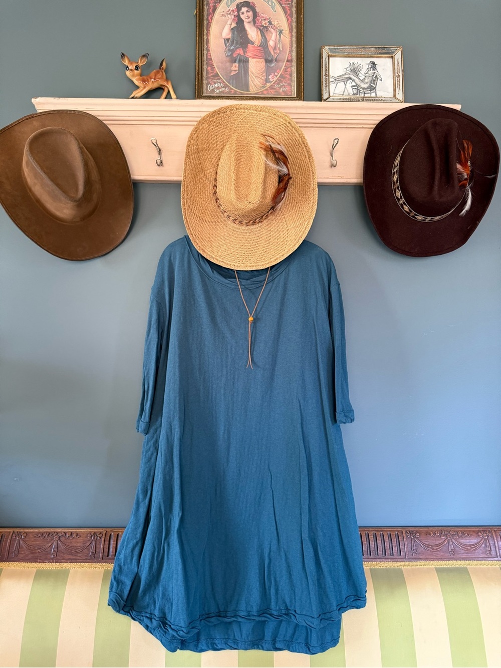 Free people fp beach  Teal Relaxed Tunic Dress sz XL